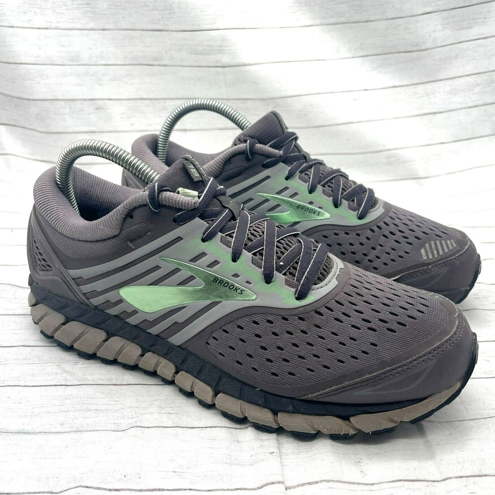 Brooks Ariel 18 Women's Running Walking Sneakers Shoes Gray Green Sz 9.5  Medium